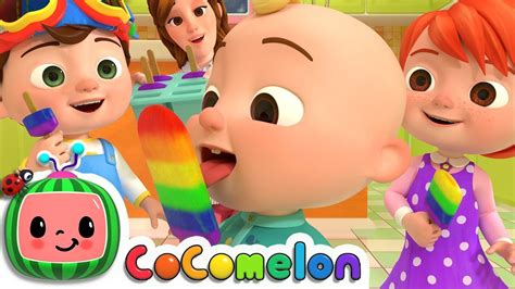 A new compilation video, including one of our most recent learn colors s. . Rainbow popsicles cocomelon